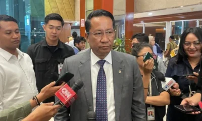 Menteri Hukum Supratman Andi Agtas di Gedung DPR RI, Senin (18/11/2024).