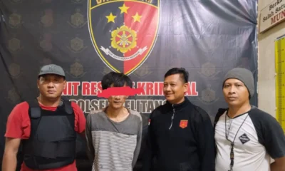 Tersangka RK diamankan di Mapolsek Belitang I. Polres OKU Timur.