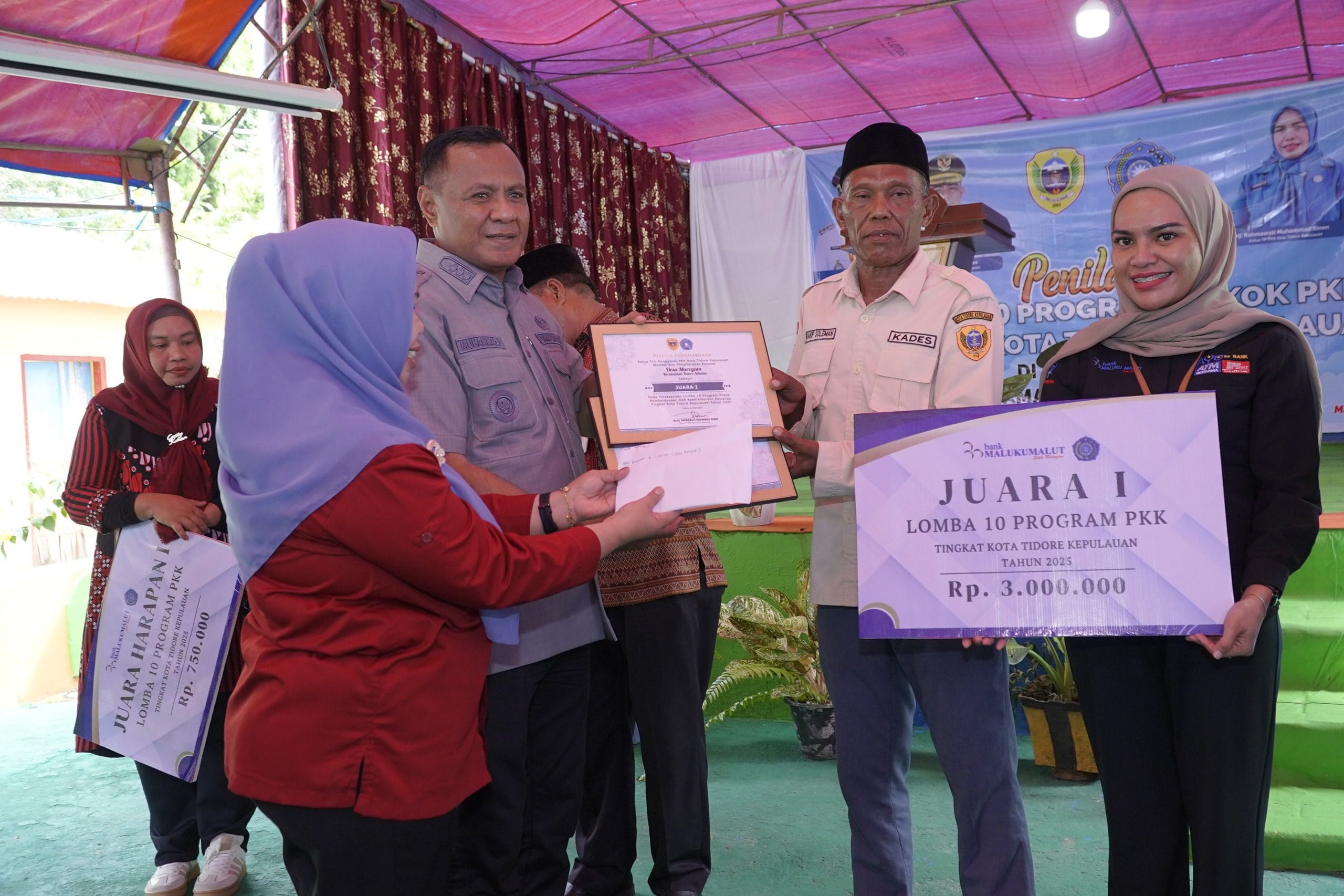 Desa Maregam Raih Juara Lomba 10 Program Pokok PKK Tingkat Kota Tidore Kepulauan Tahun 2025.