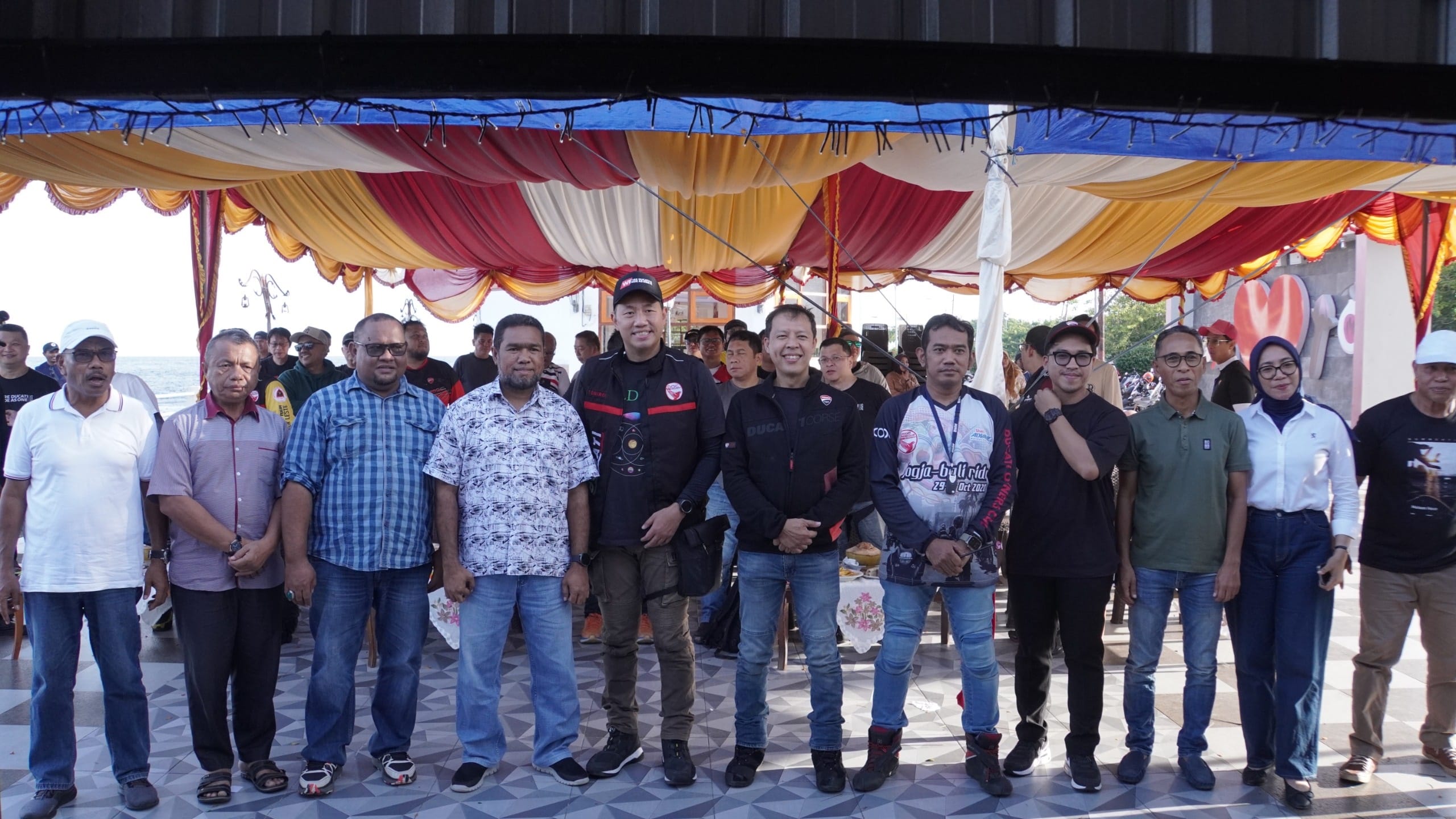 Ducati Official Club Indonesia saat melakukan Touring di Tidore.