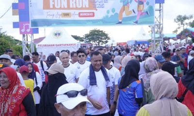 Ribuan Peserta Meriahkan Fun Run Sport Tourism Adhyaksa di Kota Tidore.