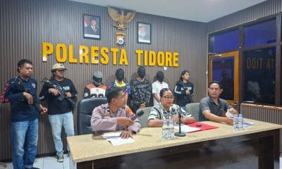Polresta Tidore Tangkap Lima Pemuda Tersangka Pemerasan dan Penganiayaan Anggota SPN Polda Malut.
