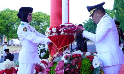 Paskibraka Kota Tidore Sukses Laksanakan Upacara Penurunan Bendera HUT ke-81 RI.