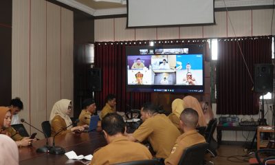 Rapat Koordinasi Pengendalian Inflasi Daerah bersama Kementerian Dalam Negeri (Kemendagri) RI secara daring.